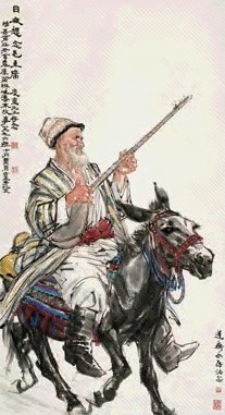 现代 黄胄 日夜想念毛主席 轴