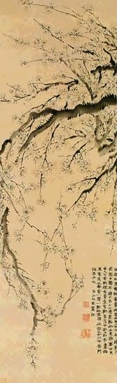 清 金农 墨梅 立轴 水墨纸本