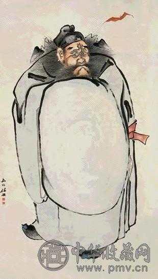 任预 钟馗 立轴 设色纸本