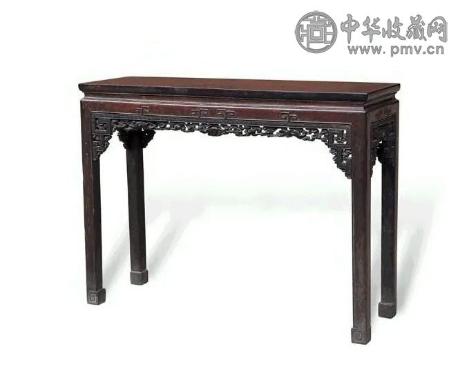 清初 紫檀条桌
