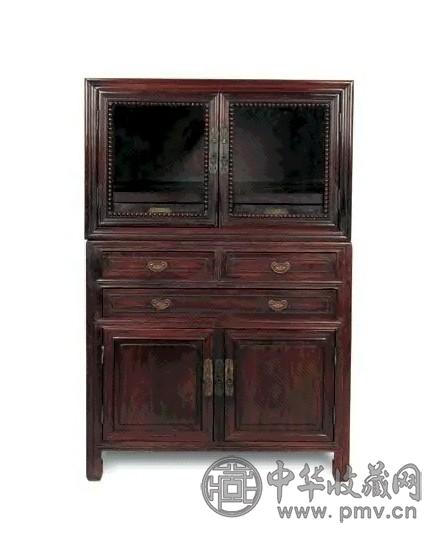 清 前红后榉小书柜(1对)