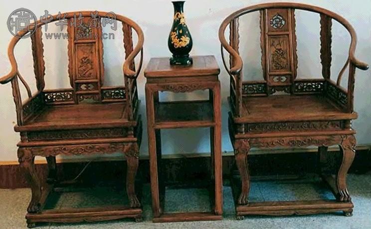 明 黄花梨圈椅 围椅 茶几(1套3件)