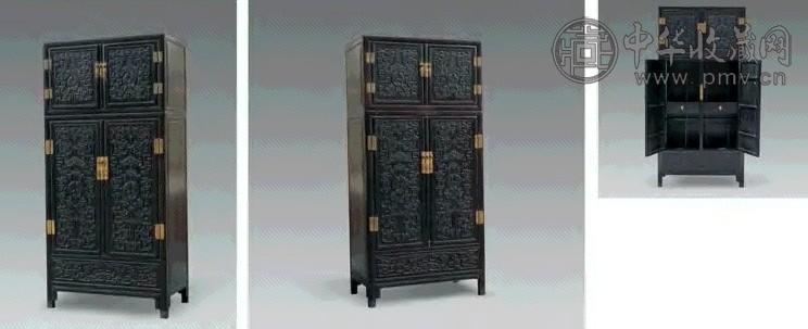 清乾隆 紫檀福庆有余四件柜(4件)