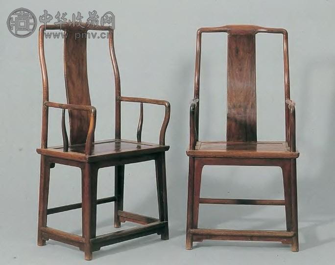 明 铁力木南官帽椅(1对)