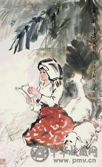 杨之光 处处有读 立轴 设色