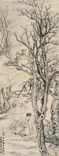 樊浩霖 人物 立轴 设色纸本