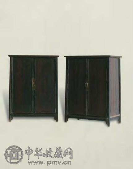 清中期 紫檀圆角炕柜(1对)