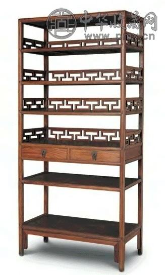 明 黄花梨栏杆格架