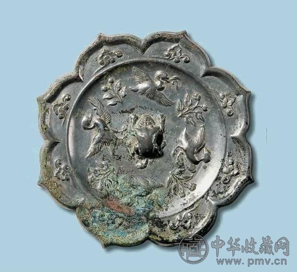 唐代 鸳鸯菱花镜