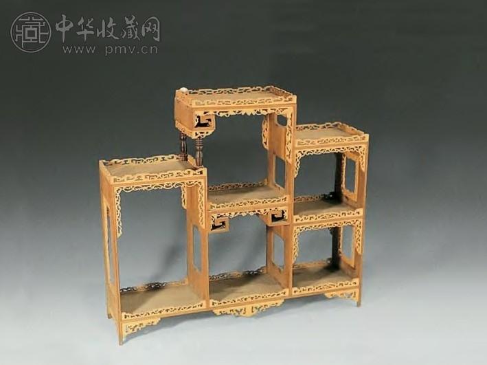 民国 楠木嵌黄杨木多宝格(4件)