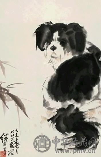 刘继卣 1979年作 狗 立轴 设色纸本