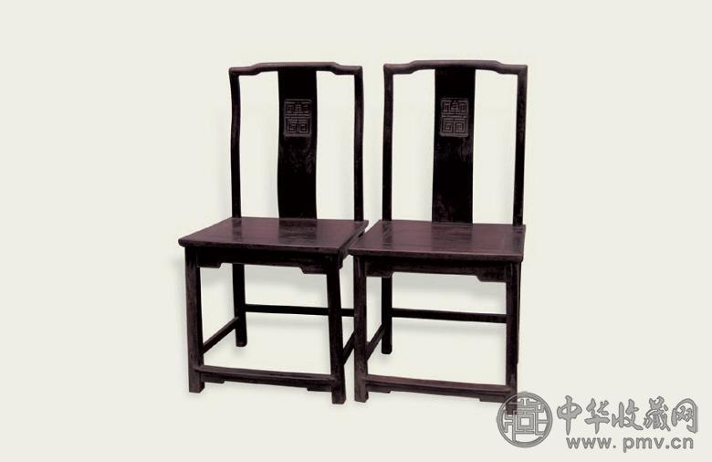 清 红木南官帽椅(2件)