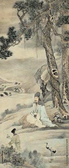 吴穀祥 清 人物 轴