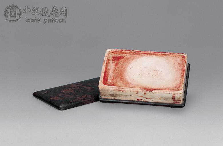 白端素长方砚