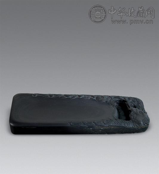 清中期 紫端雕凤纹砚