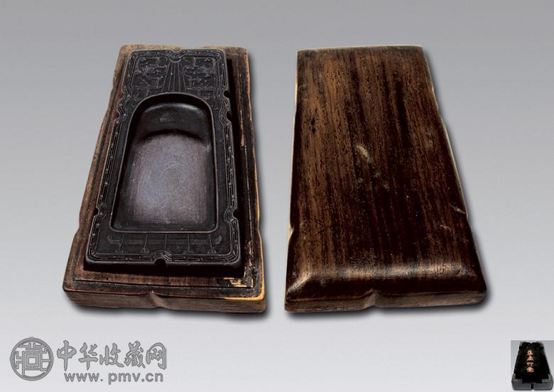 清代 集虚草堂琴式砚