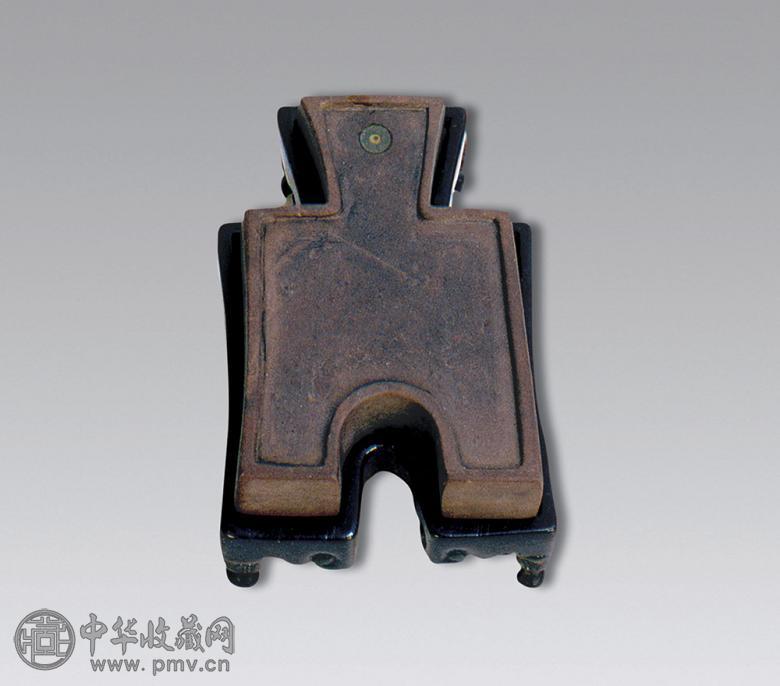 近代 古币形玩砚