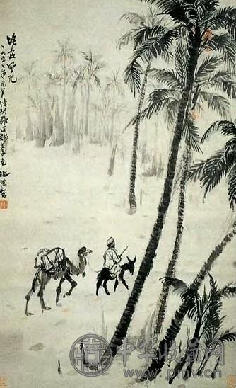 近现代 赵望云 埃及风光 轴
