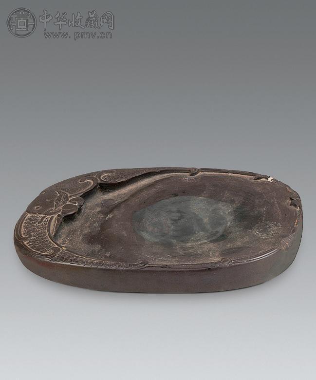 清 端石雕花鸟纹砚