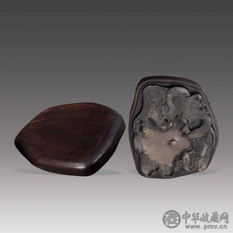 民国 端石雕小龙砚