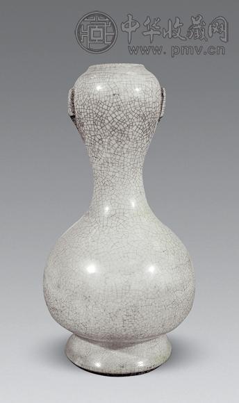 明末 仿哥釉蒜头瓶