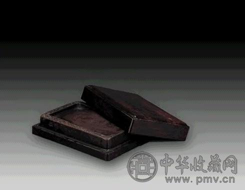 清 端石雕四季花卉诗文砚