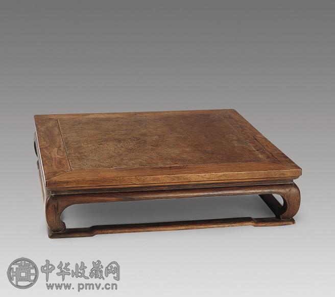 清 黄花梨嵌瘿木面小方几