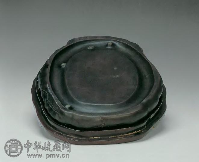 清中期 端石随形腰元砚