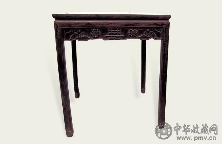 清 红木雕喜字方桌