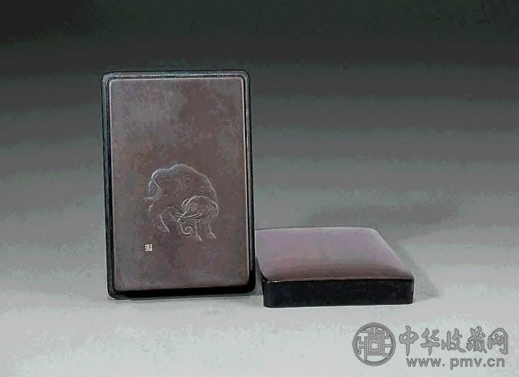 清 端石“太平有象”砚