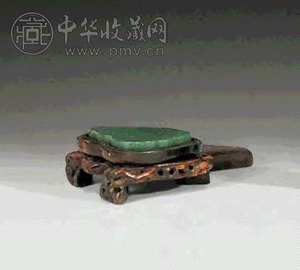 清 黄花梨盒碧玉砚