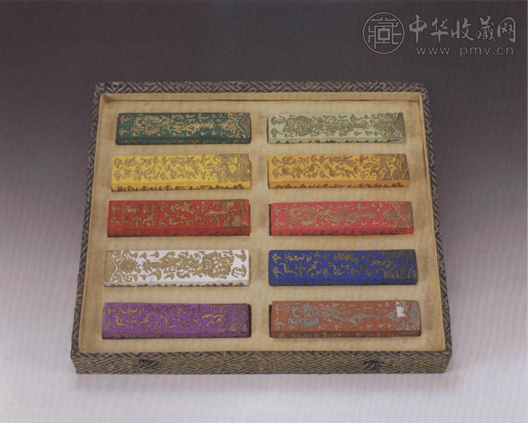 清 十彩龙纹墨(10锭)