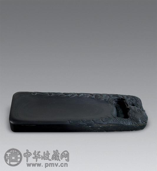 清中期 紫端雕凤纹砚