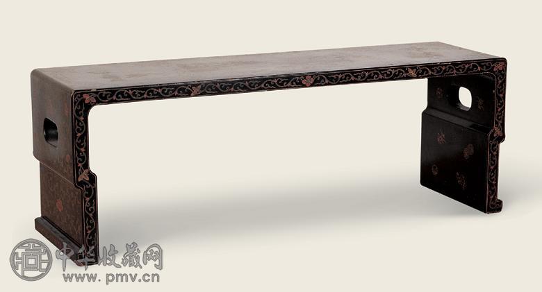 清 漆艺描画琴桌