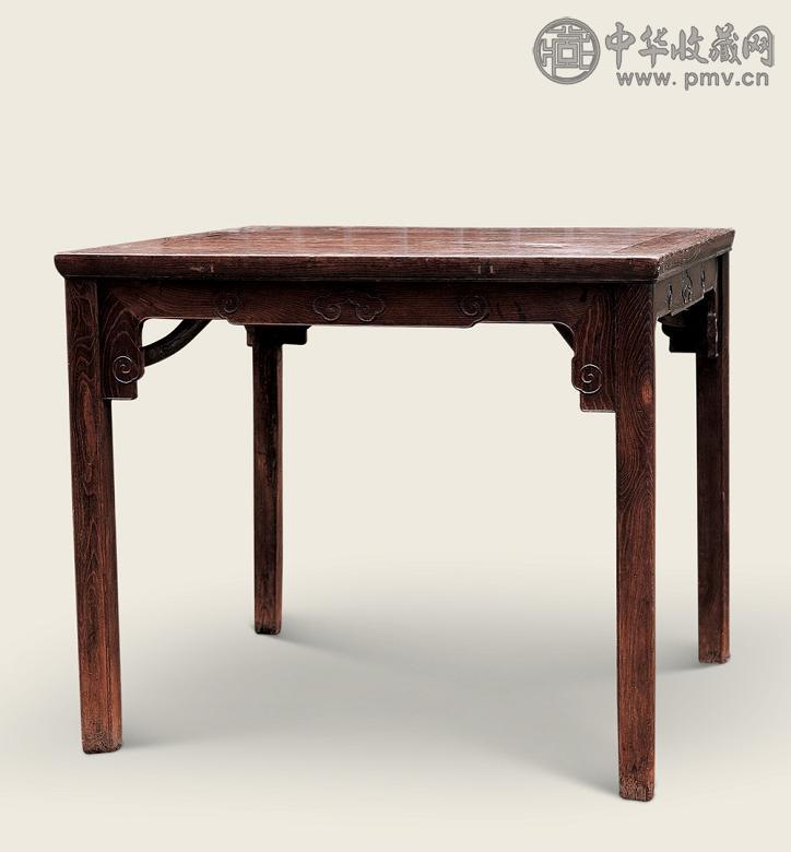 清早期 柞榛霸王枨方桌