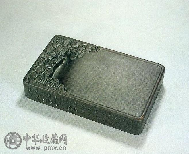 清 端石云龙纹砚(红木盒)