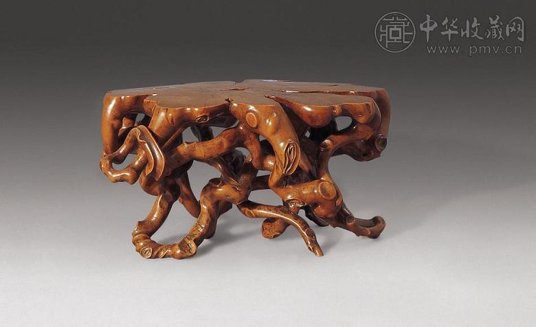 清早期 黄杨木随形小几