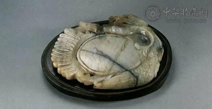 清 玉芦雁式砚(带盒)