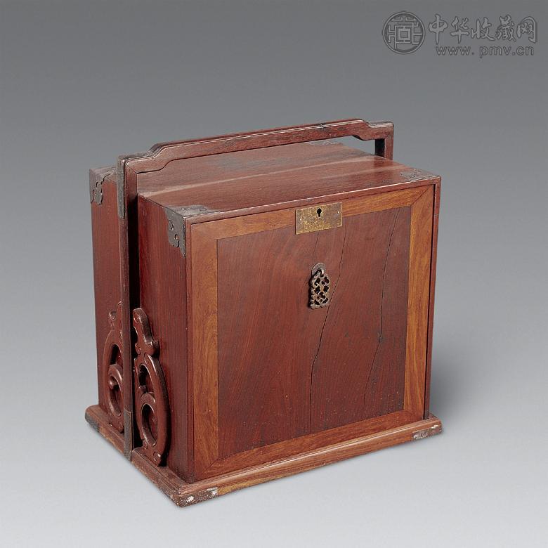 清初 黄花梨多抽屉提梁药箱