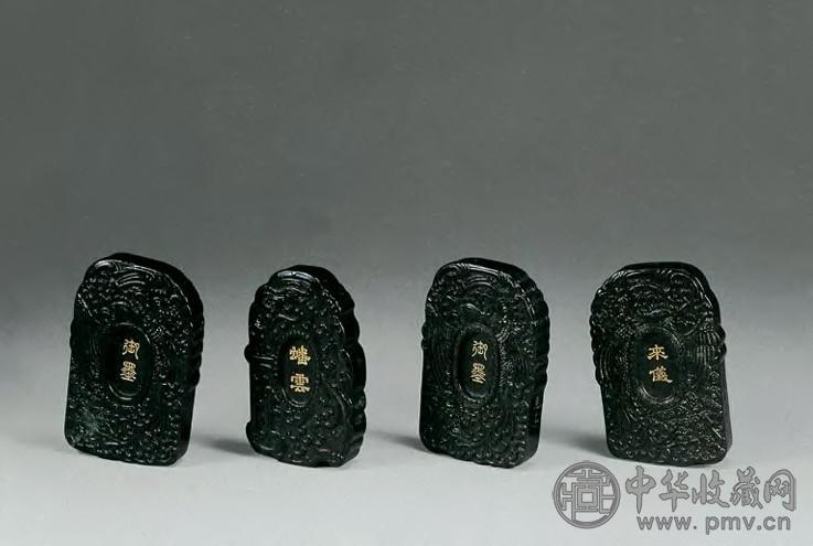 清乾隆 御制来仪、蟠云墨(4锭)