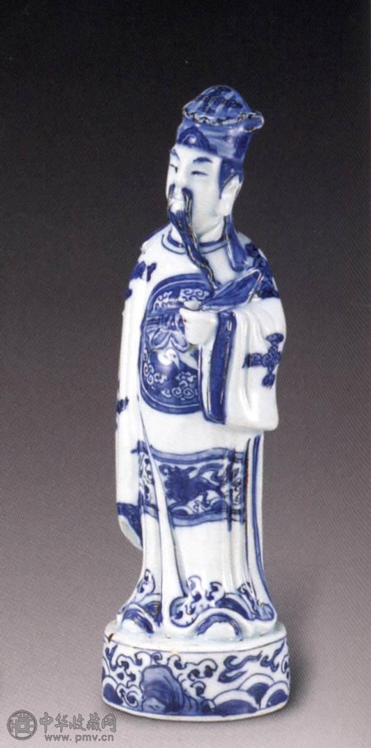 明 青花文官像