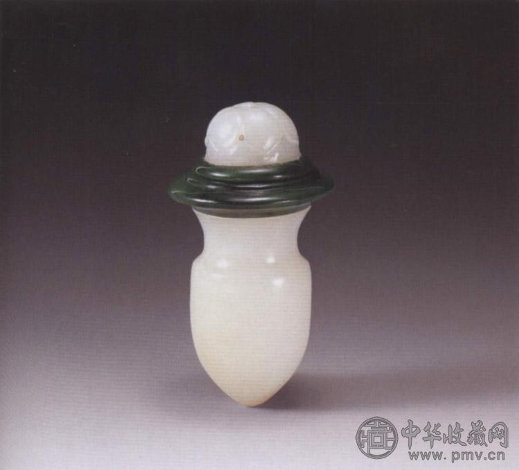 清 白玉葫芦形鼻烟壶