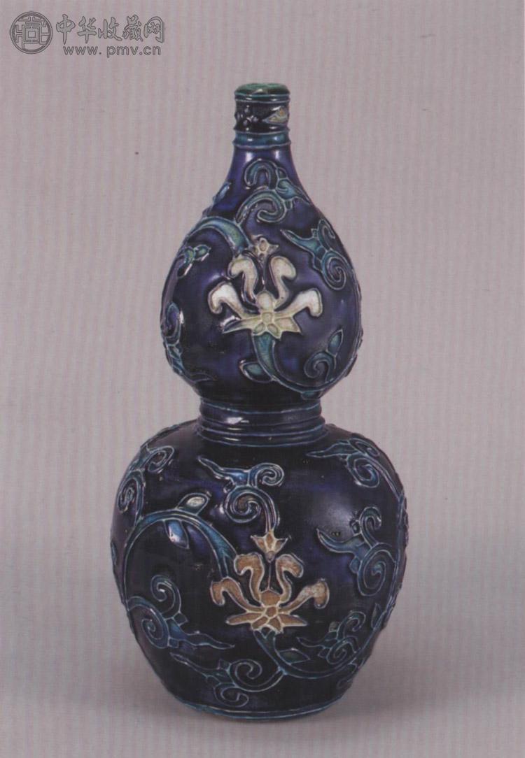 明 珐花缠枝花卉葫芦瓶