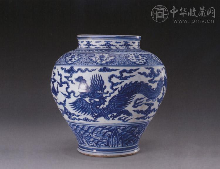 明正统 青花云龙纹大罐