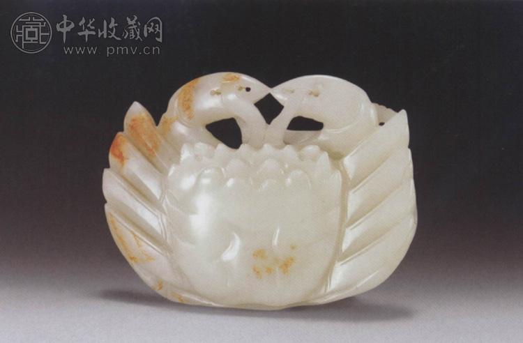 清中期 白玉蟹镇纸