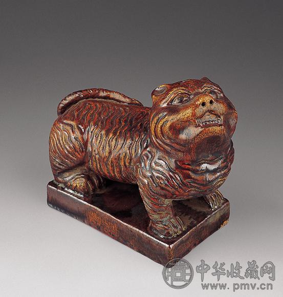 元-明 磁州系酱黄釉虎