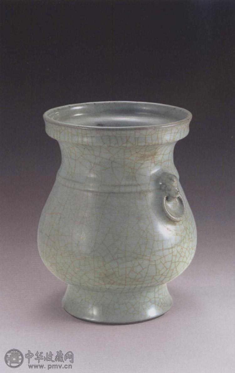 明 仿官釉盘口尊