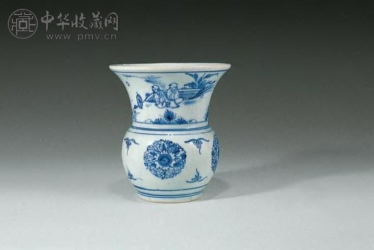 明天启 青花婴戏渣斗