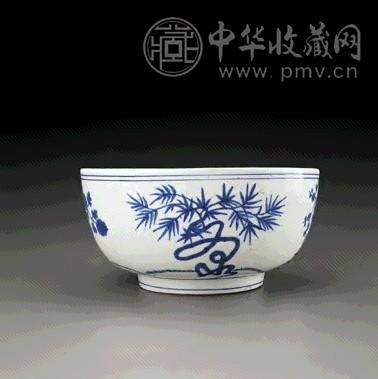 明嘉靖 青花变形福禄寿字纹大碗