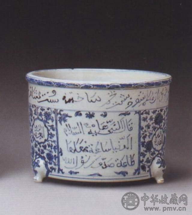明正德 青花回文香炉